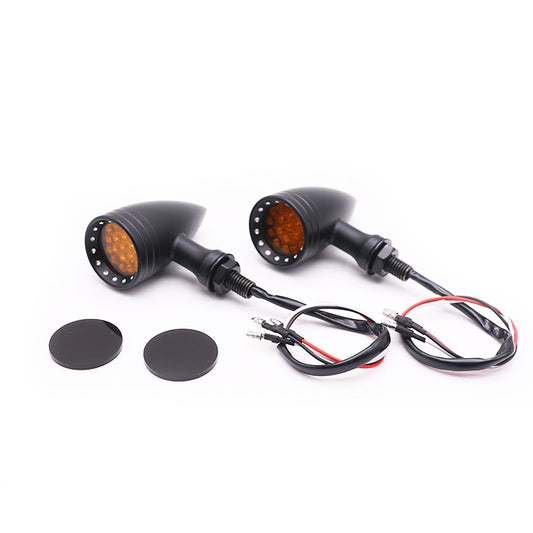 Z006 1 Pair 12V Modified Universal Motorcycle LED Turn Signal(Black) by buy2fix