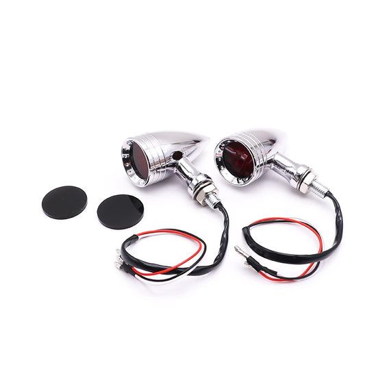 Z006 1 Pair 12V Modified Universal Motorcycle LED Turn Signal(Electroplating) by buy2fix