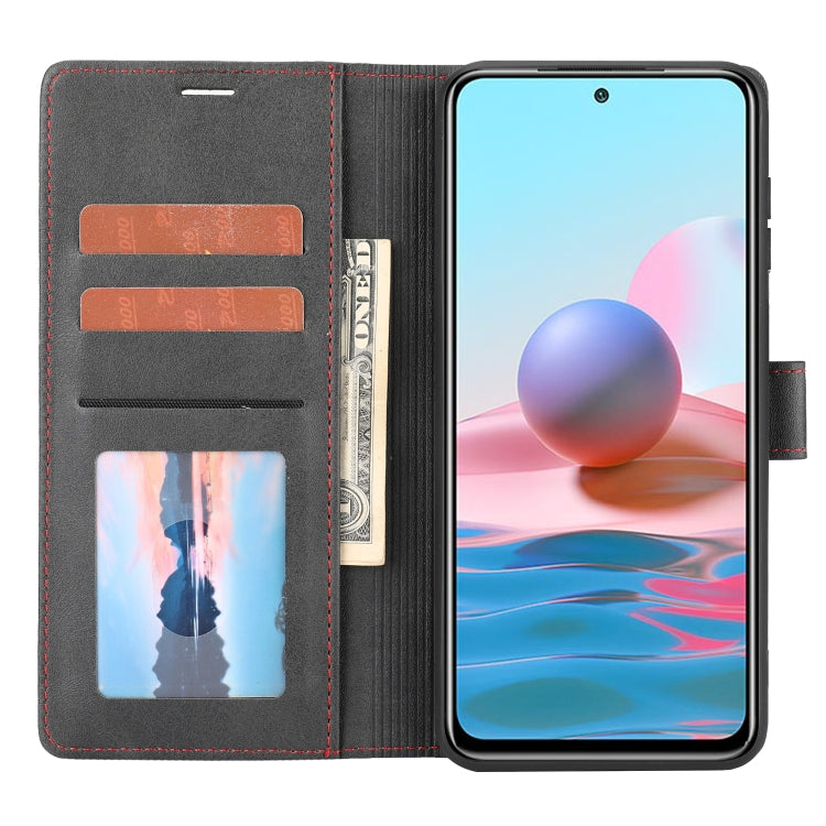 For Xiaomi Redmi Note 10 / 10S Classic Wallet Flip Leather Phone Case(Black) by buy2fix