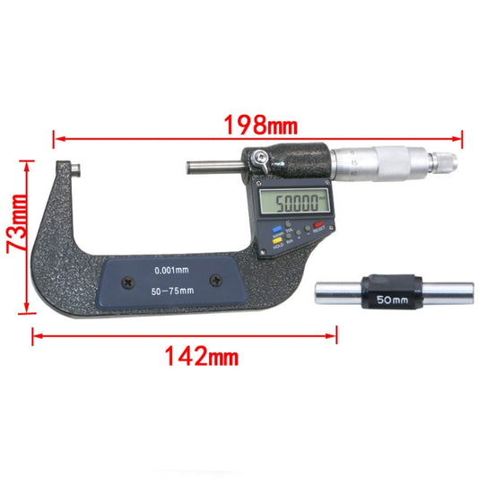 50-75mm Electronic Digital Micrometer (resolution 0.001mm) by buy2fix