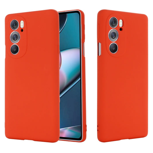 For Motorola Edge 30 Pro / Edge+ 2022 Pure Color Liquid Silicone Shockproof Phone Case(Red) by buy2fix