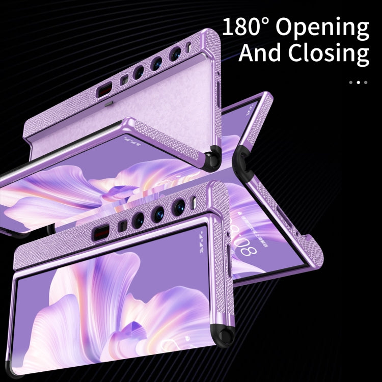 For Huawei Mate Xs 2 Ultra-thin Frame Paste Leather Shockproof Phone Case(Blue) by buy2fix