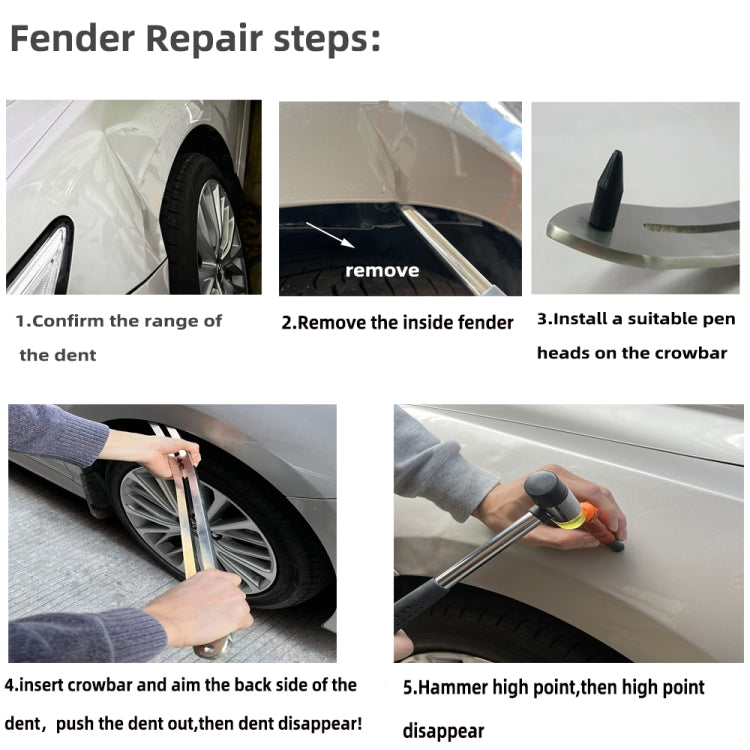 N12 66 in 1 Car Paintless Dent Removal Fender Damage Repair Puller Lifter, Plug Type:EU Plug by buy2fix