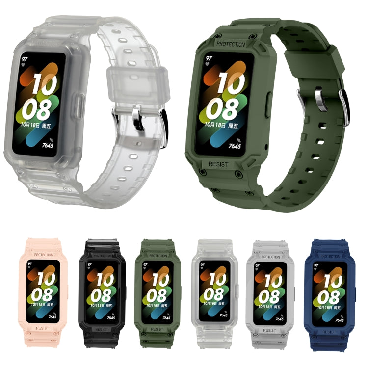 For Huawei Band 7 / 6 / Honor Band 6 Integrated TPU Watch Band(Army Green) by buy2fix