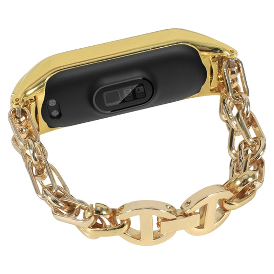 For Xiaomi Mi Band 6 / 5 Metal Chain Stainless Steel Watch Band(Gold) by buy2fix