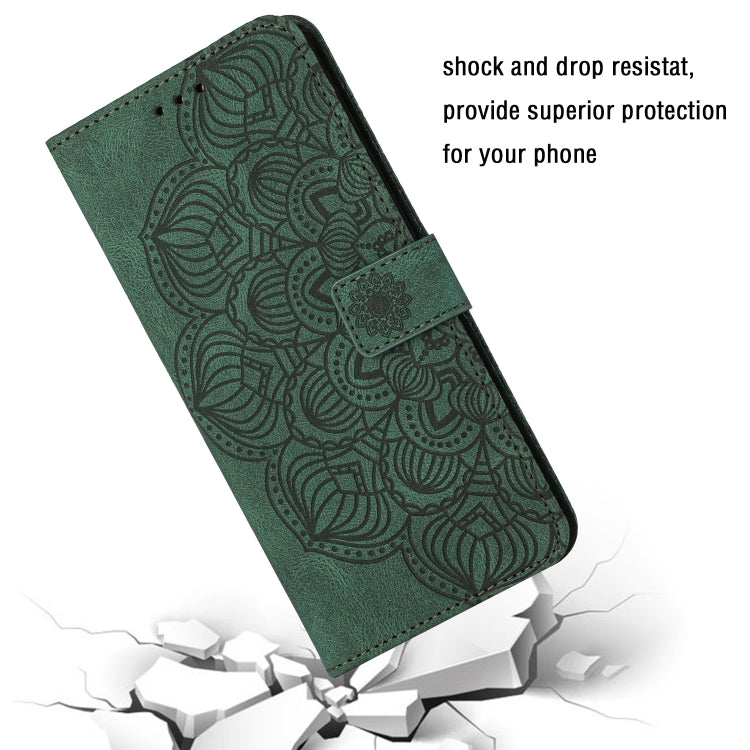 For Xiaomi Redmi Note 8 Mandala Embossed Flip Leather Phone Case(Green) by buy2fix
