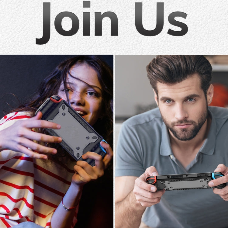 Game Handle Gamepad TPU+PC Protective Case for Switch OLED(Black) by buy2fix