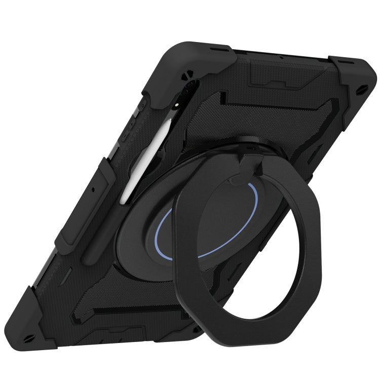 For Samsung Galaxy Tab S8 Ultra Armor Contrast Color Silicone + PC Tablet Case(Black) by buy2fix