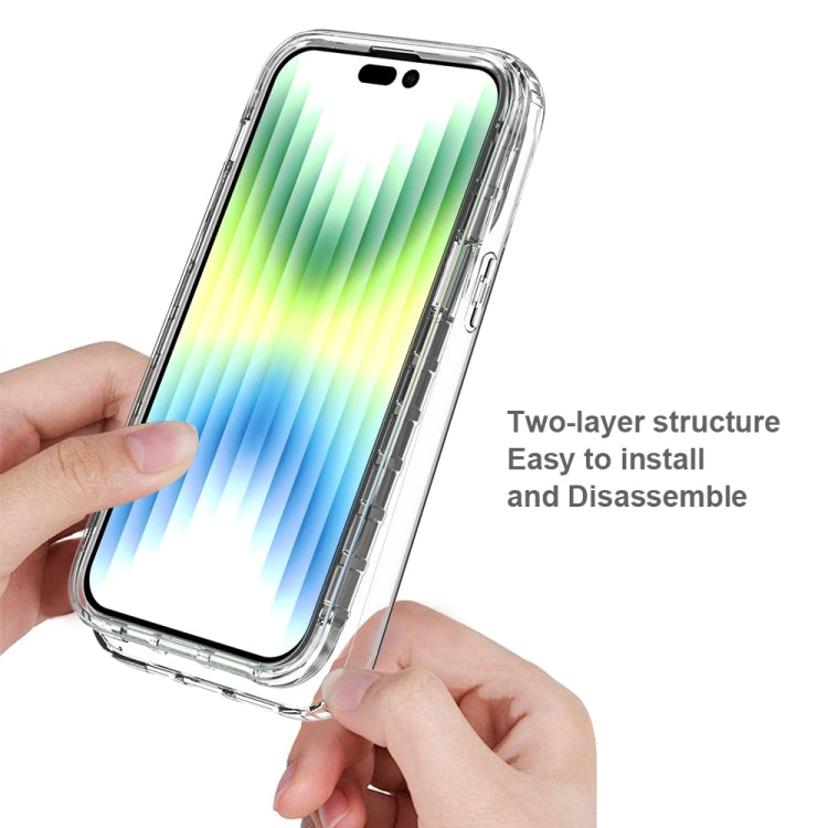 For iPhone 14 Pro Full Body Shockproof Clear Gradient Phone Case (Transparent) by buy2fix