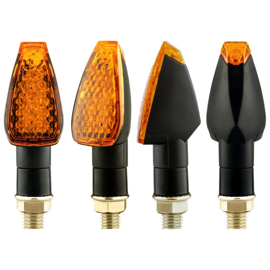 2 PCS KC025 Motorcycle 14LED Turn Signal Light(Black Shell + Yellow Lens) by buy2fix