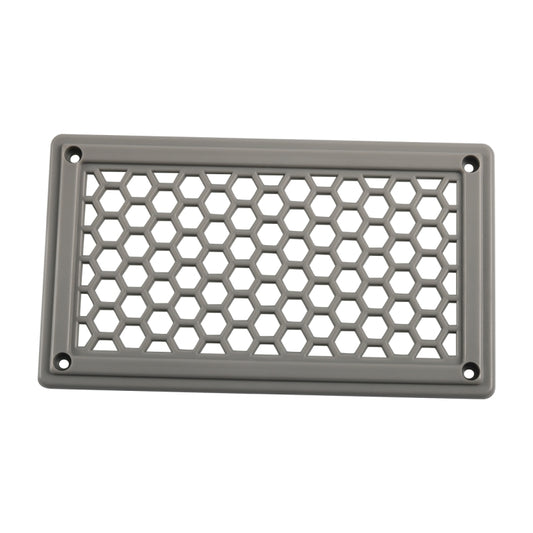 A6790 198x114mm Grey Rectangle Louvered Ventilation Plastic Venting Panel Cover by buy2fix