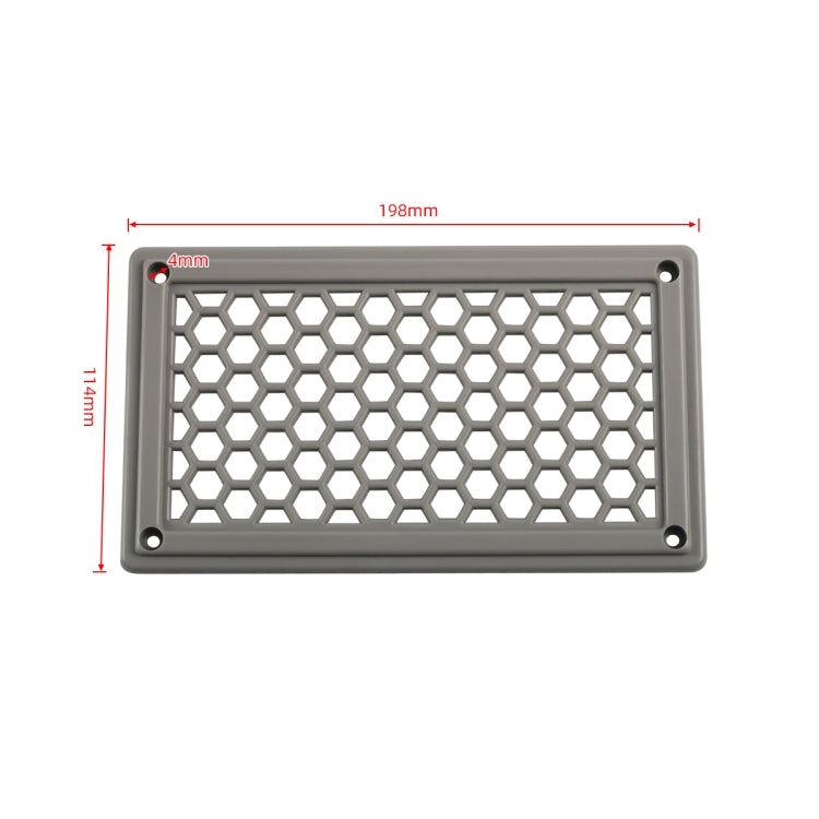A6790 198x114mm Grey Rectangle Louvered Ventilation Plastic Venting Panel Cover by buy2fix