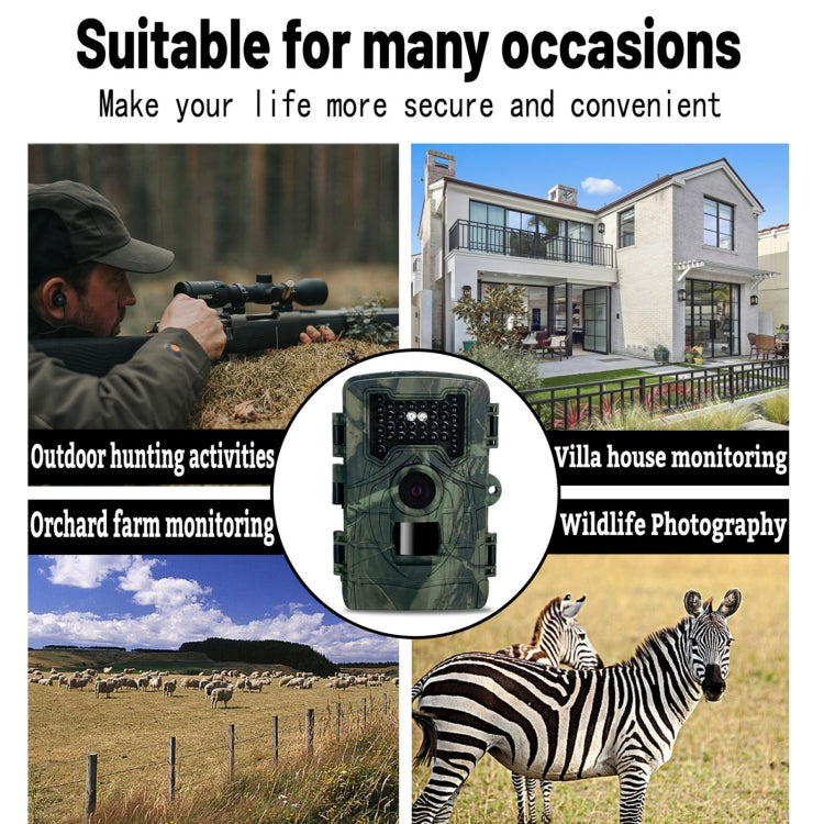 PR2000 2 Inch LCD Screen Infrared Night Vision Wildlife Hunting Trail Camera by buy2fix