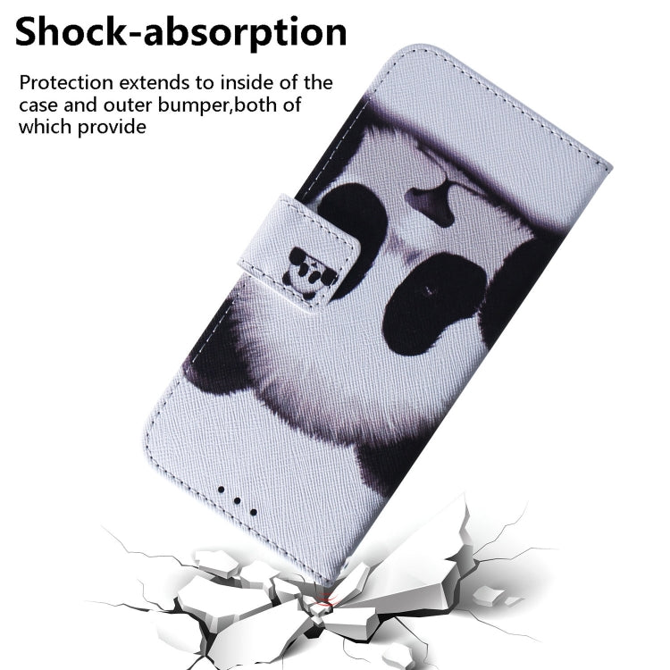 For Honor X7 Coloured Drawing Leather Phone Case(Panda) by buy2fix