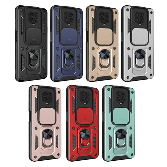 For Xiaomi Redmi Note 9 Pro Sliding Camera Cover Design TPU+PC Phone Case(Blue) by buy2fix