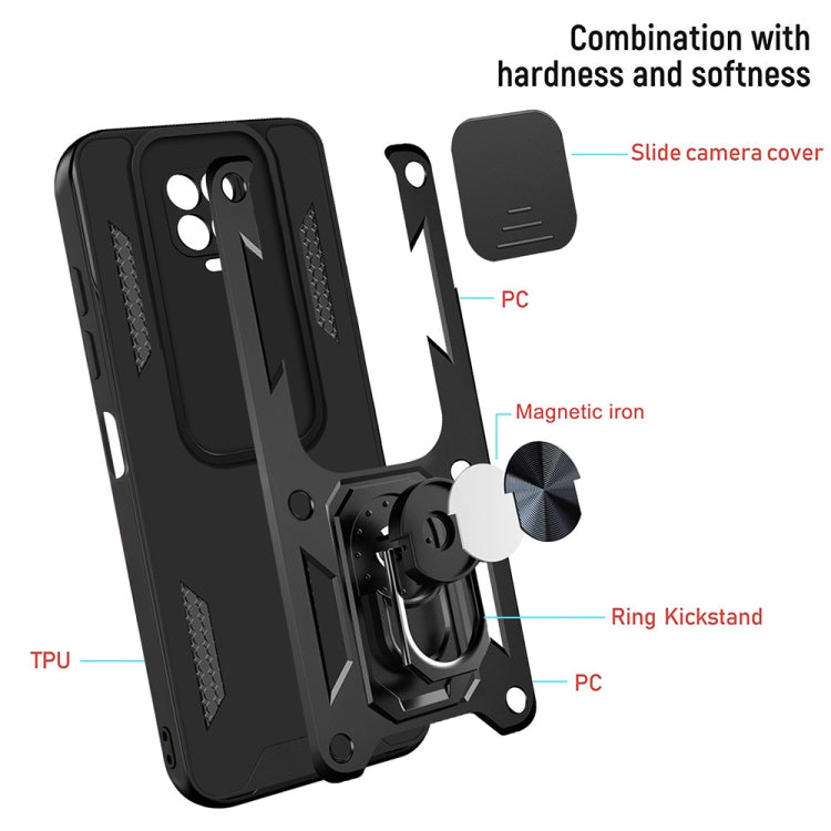 For Xiaomi Redmi Note 9 Pro Sliding Camera Cover Design TPU+PC Phone Case(Blue) by buy2fix