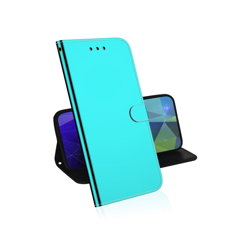 For Infinix Hot 12i Imitated Mirror Surface Horizontal Flip Leather Phone Case(Mint Green) by buy2fix