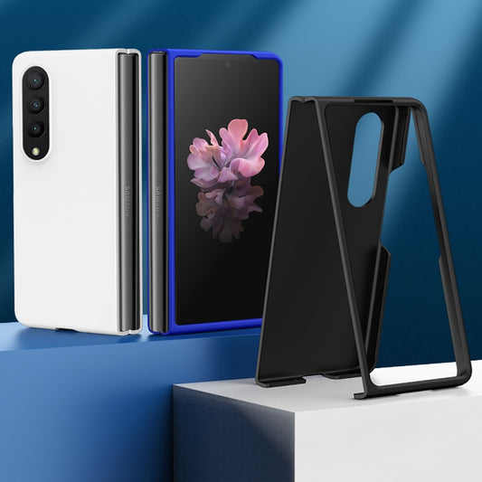 For Samsung Galaxy Z Fold4 Big Hole Fuel Injection PC Skin Feel Phone Case(Green) by buy2fix