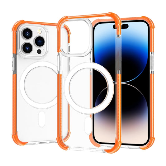 For iPhone 14 Pro Max Magsafe Magnetic Acrylic Shockproof Phone Case (Orange) - Apple Accessories by buy2fix | Online Shopping UK | buy2fix