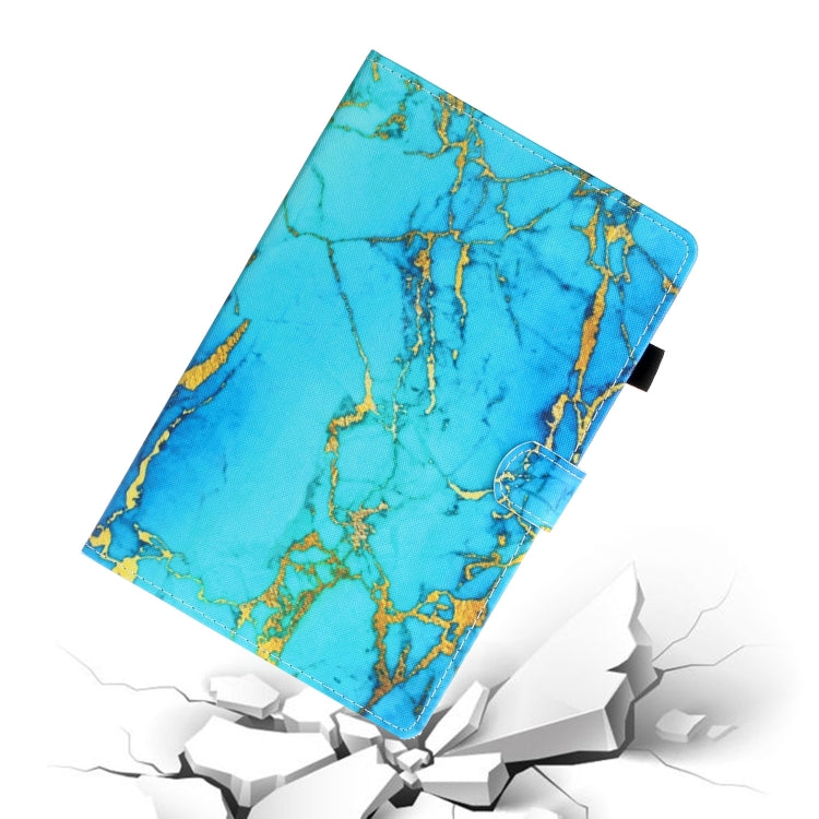 For Lenovo Tab M10 Plus 10.6 3rd Gen 2022 Coloured Drawing Smart Leather Tablet Case(Gilded Marble) by buy2fix