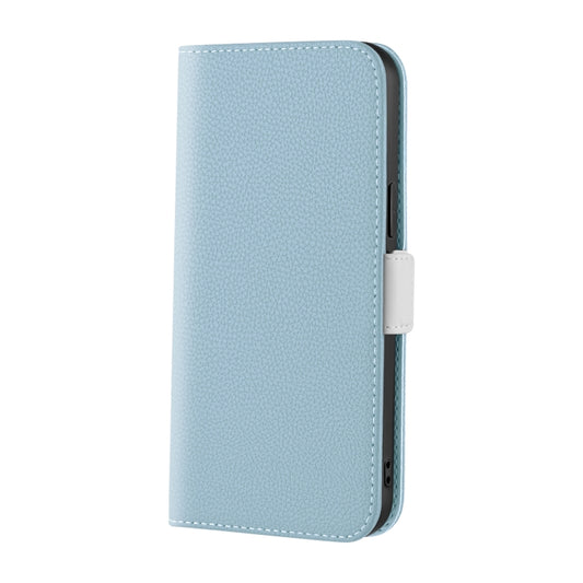For OPPO A54 4G Candy Color Litchi Texture Leather Phone Case(Light Blue) by buy2fix