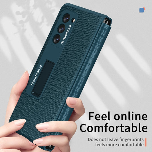 For Samsung Galaxy Z Fold2 5G Retractable Hinge TPU + PC Phone Case with Protective Film(Green) by buy2fix