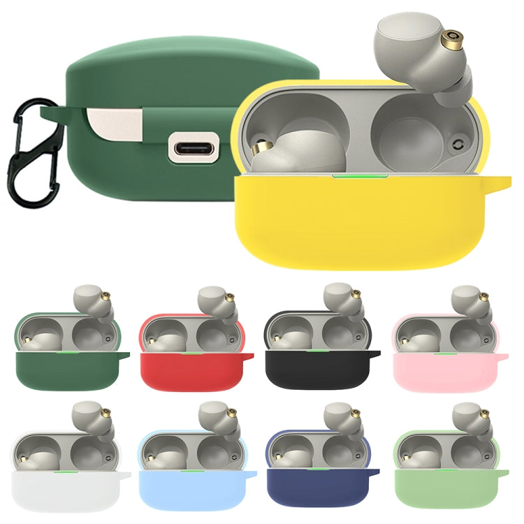 For Sony WF-1000XM4 Wireless Earphone Silicone Protective Case(Dark Green) by buy2fix