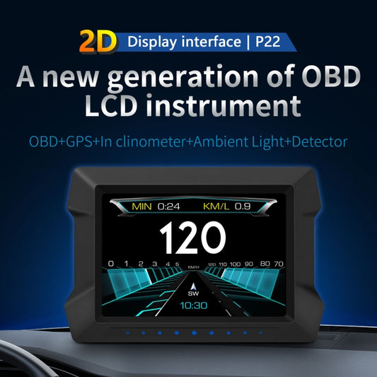 P22 3.5 inch Car HUD Head up Display GPS OBD2 Dual System Windshield Projector by buy2fix