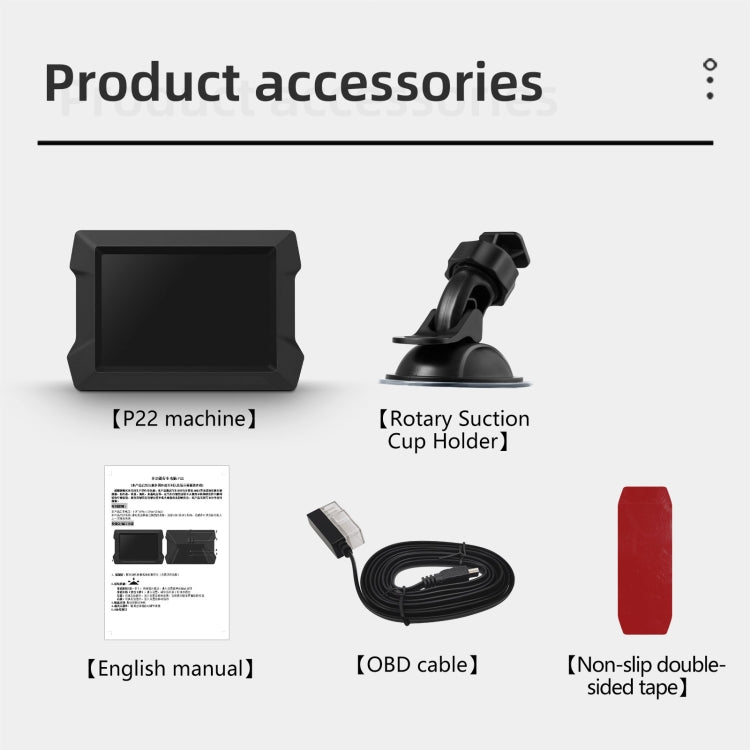 P22 3.5 inch Car HUD Head up Display GPS OBD2 Dual System Windshield Projector by buy2fix