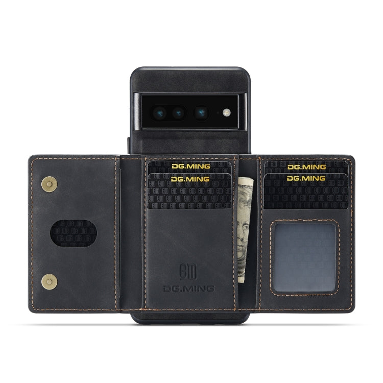 For Google Pixel 7 Pro 5G DG.MING M2 Series 3-Fold Multi Card Bag Phone Case(Black) by DG.MING