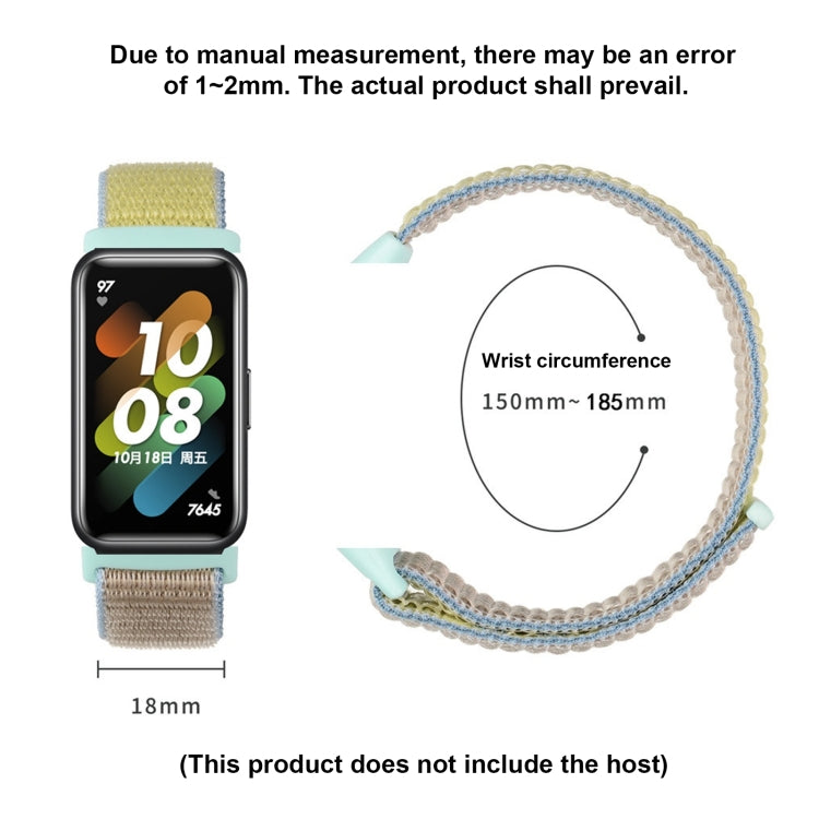 For Huawei Band 7 Nylon Loop Buckle Watch Band(Milk White) by buy2fix