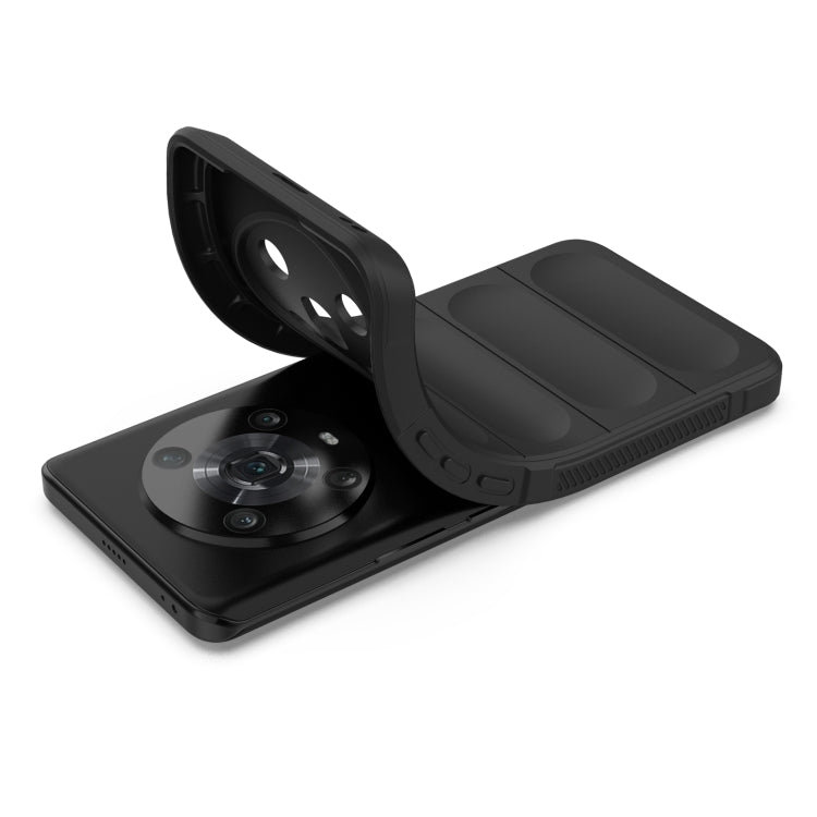 For Honor Magic4 Pro Magic Shield TPU + Flannel Phone Case(Dark Green) by buy2fix