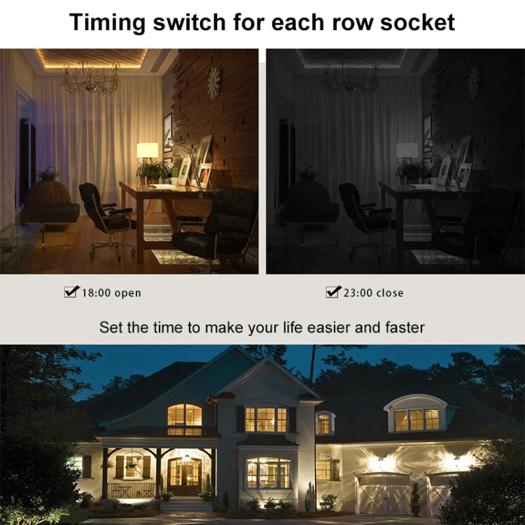 WIFI 13A SM-SO301-K 4 Holes + 4 USB Multi-purpose Smart Power Strip, UK Plug by buy2fix