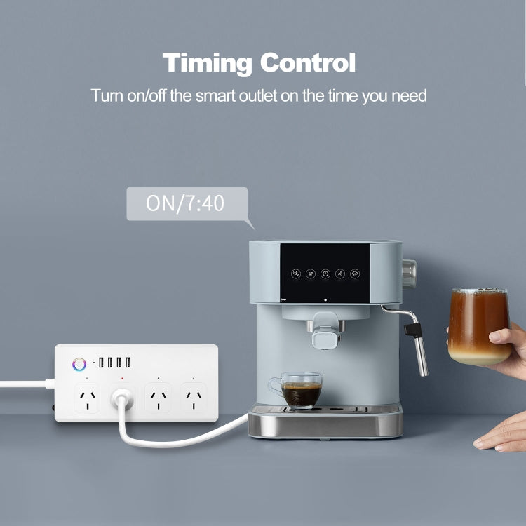 WiFi 10A SM-SO301-A 4 Holes + 4 USB 2000W Multi-purpose Smart Power Strip, AU Plug by buy2fix