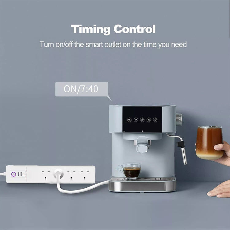 WiFi 10A SM-SO306-K 4 Holes + 2 USB Multi-purpose Smart Power Strip, UK Plug by buy2fix