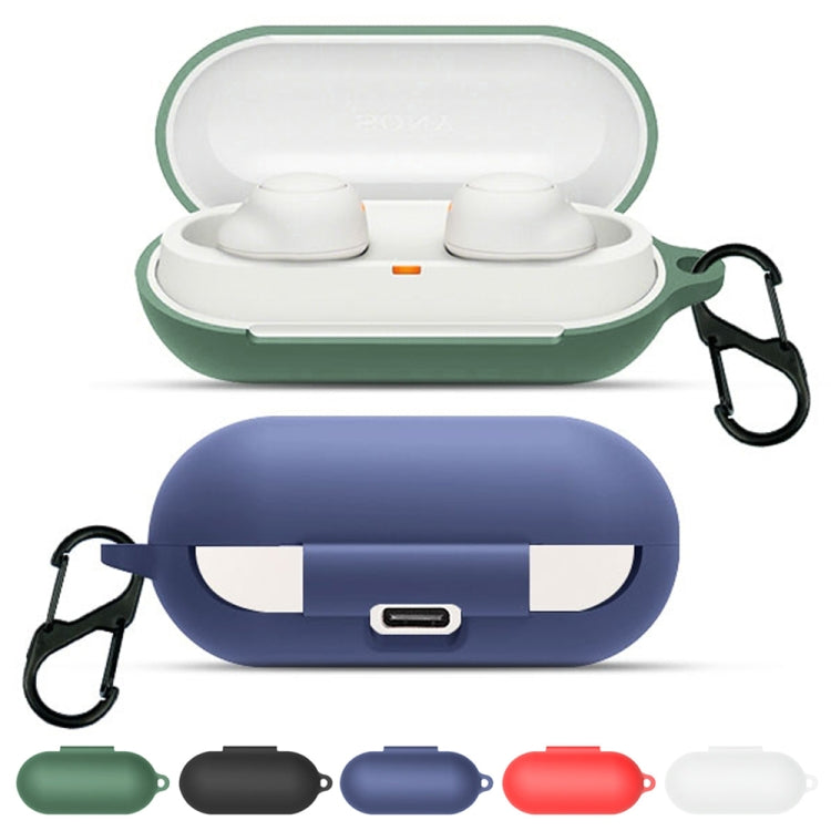 Bluetooth Earphone Silicone Case For Sony WF-C500(Dark Green) by buy2fix