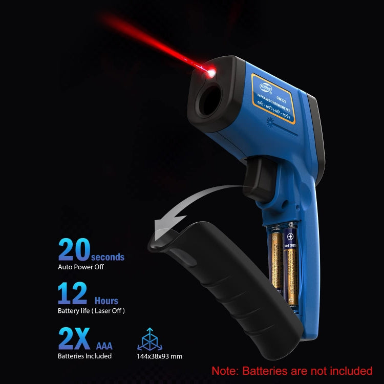 BENETECH GM321 Digital Non-Contact Infrared Thermometer, Battery Not Included by BENETECH