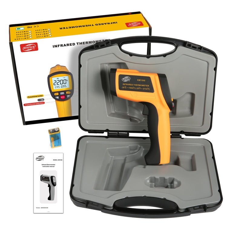 BENETECH GM1500 LCD Display Infrared Thermometer, Battery Not Included by BENETECH