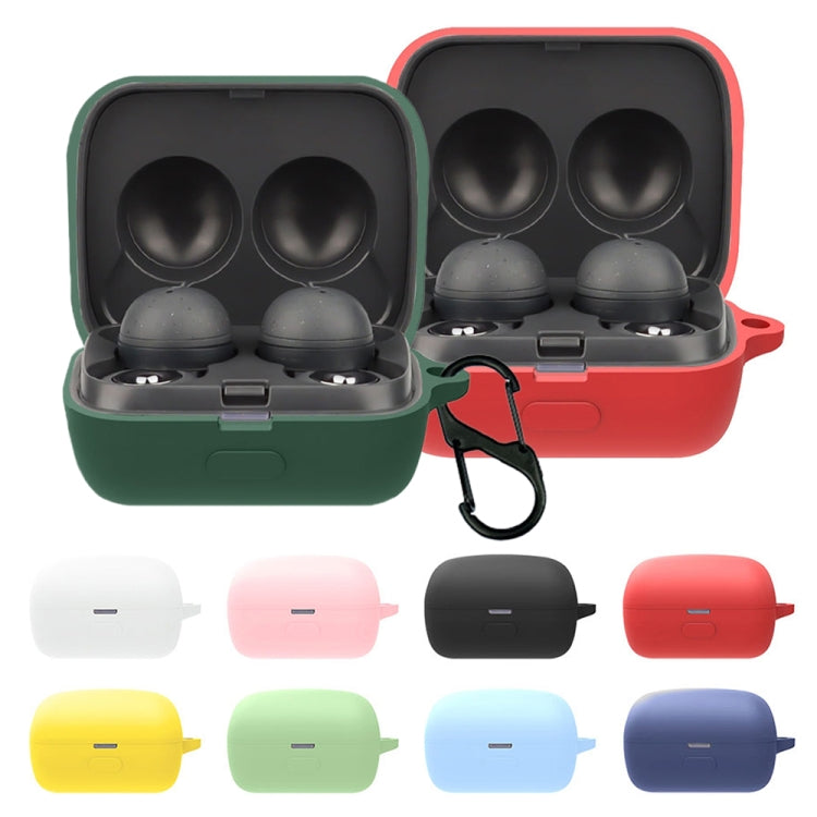 Bluetooth Earphone Silicone Protective Case For Sony LinkBuds WF-L900-2(Matcha Green) by buy2fix