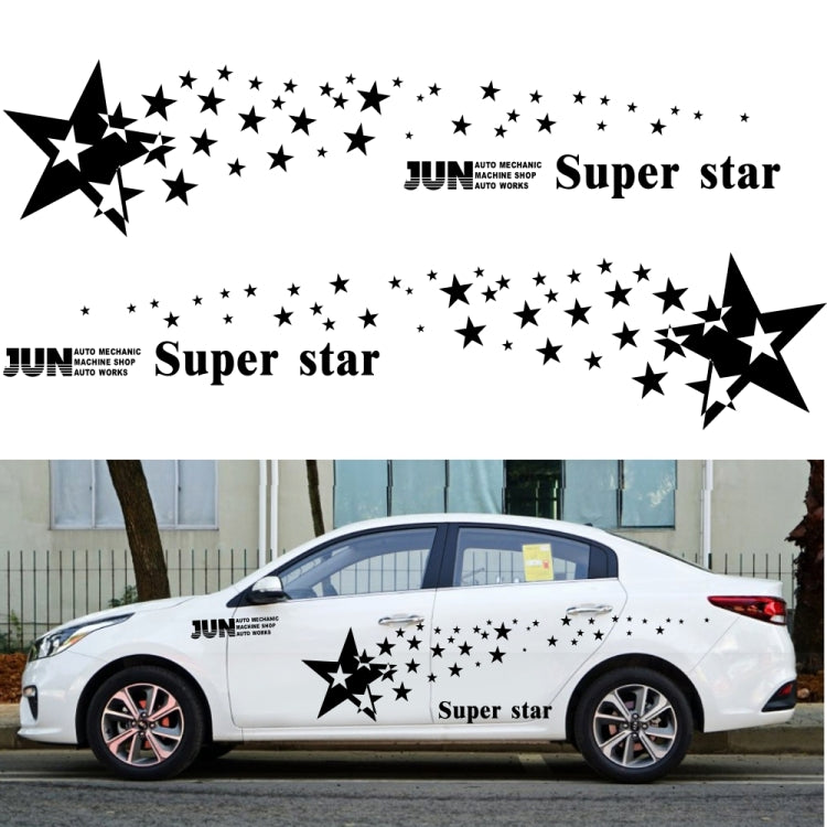 2 PCS/Set D-207 Star Pattern Car Modified Decorative Sticker(Yellow) by buy2fix