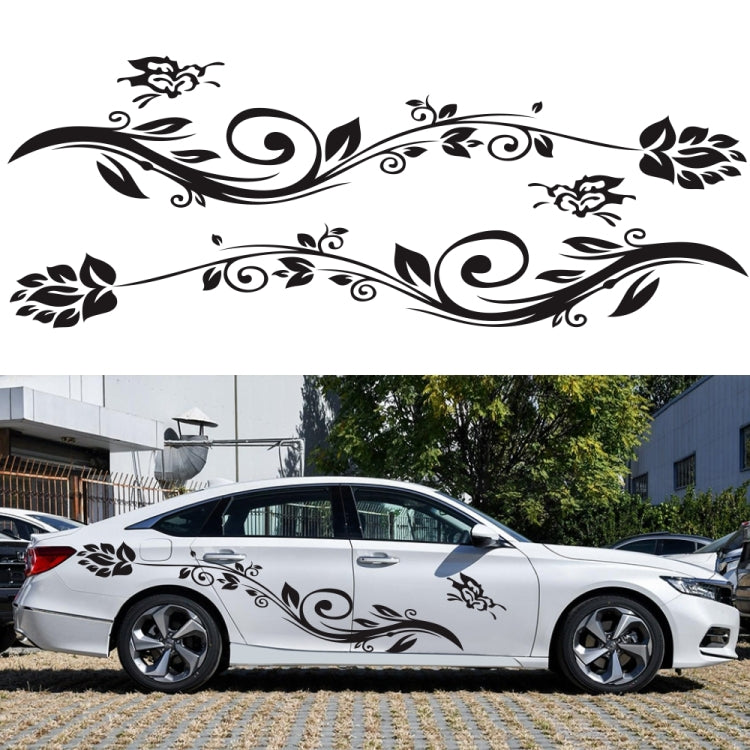 2 PCS/Set D-251 Butterfly Love Flowers Pattern Car Modified Decorative Sticker(Blue) by buy2fix