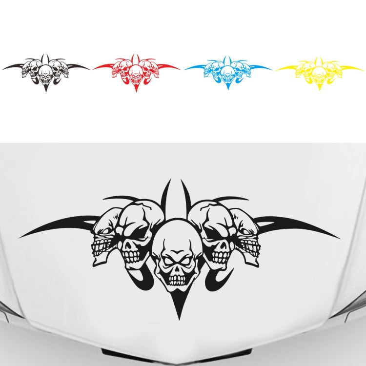 D-299 Skull Pattern Car Modified Hood Decorative Sticker(Black) by buy2fix