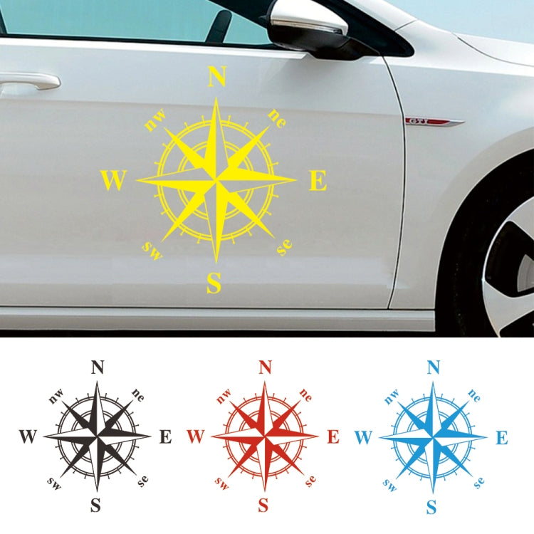 D-366 Compass Pattern Car Modified Decorative Sticker(Black) by buy2fix