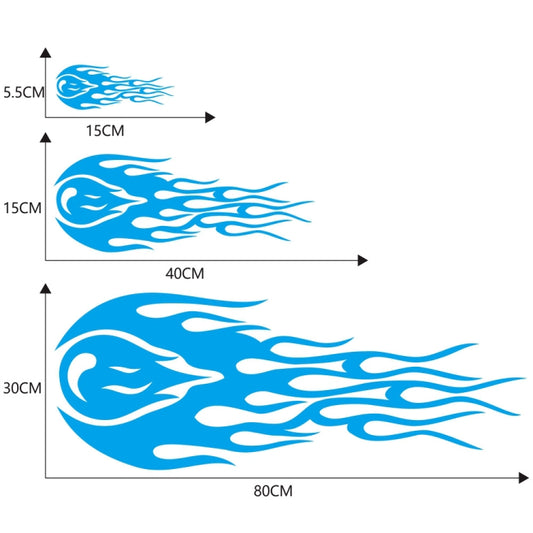 D-451 Car Modified Side Door Front Rear Bumpers Rearview Mirror Decorative Sticker(Blue) by buy2fix