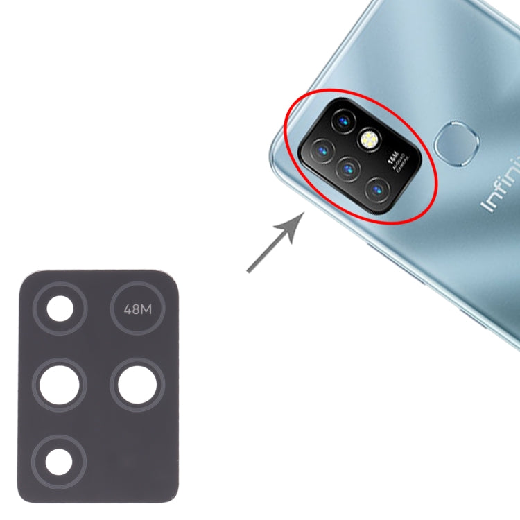 For Infinix Note 10 X693 10pcs Back Camera Lens by buy2fix