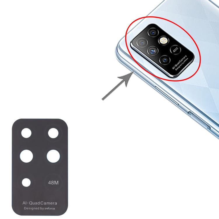 For Infinix Note 8i X683 X683B 10pcs Back Camera Lens by buy2fix