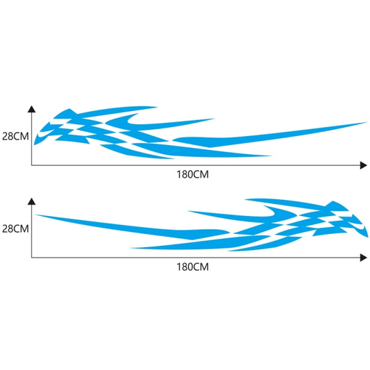 2 PCS/Set D-468 Checkered Totem Pattern Car Modified Decorative Sticker(Blue) by buy2fix