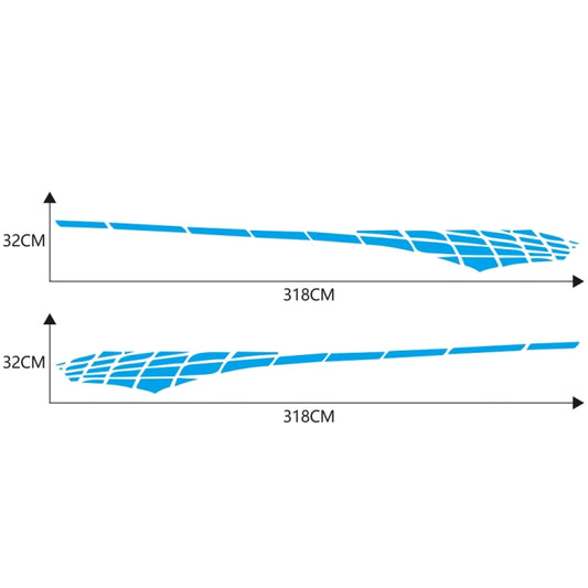 2 PCS/Set D-501 Plaid Pattern Car Modified Decorative Sticker(Blue) by buy2fix