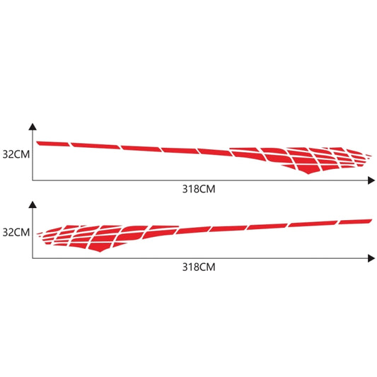 2 PCS/Set D-501 Plaid Pattern Car Modified Decorative Sticker(Red) by buy2fix