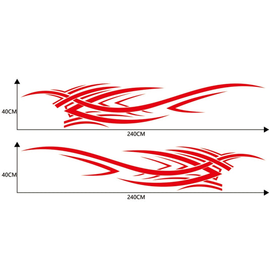 2 PCS/Set D-503 Totem Pattern Car Modified Decorative Sticker(Red) by buy2fix